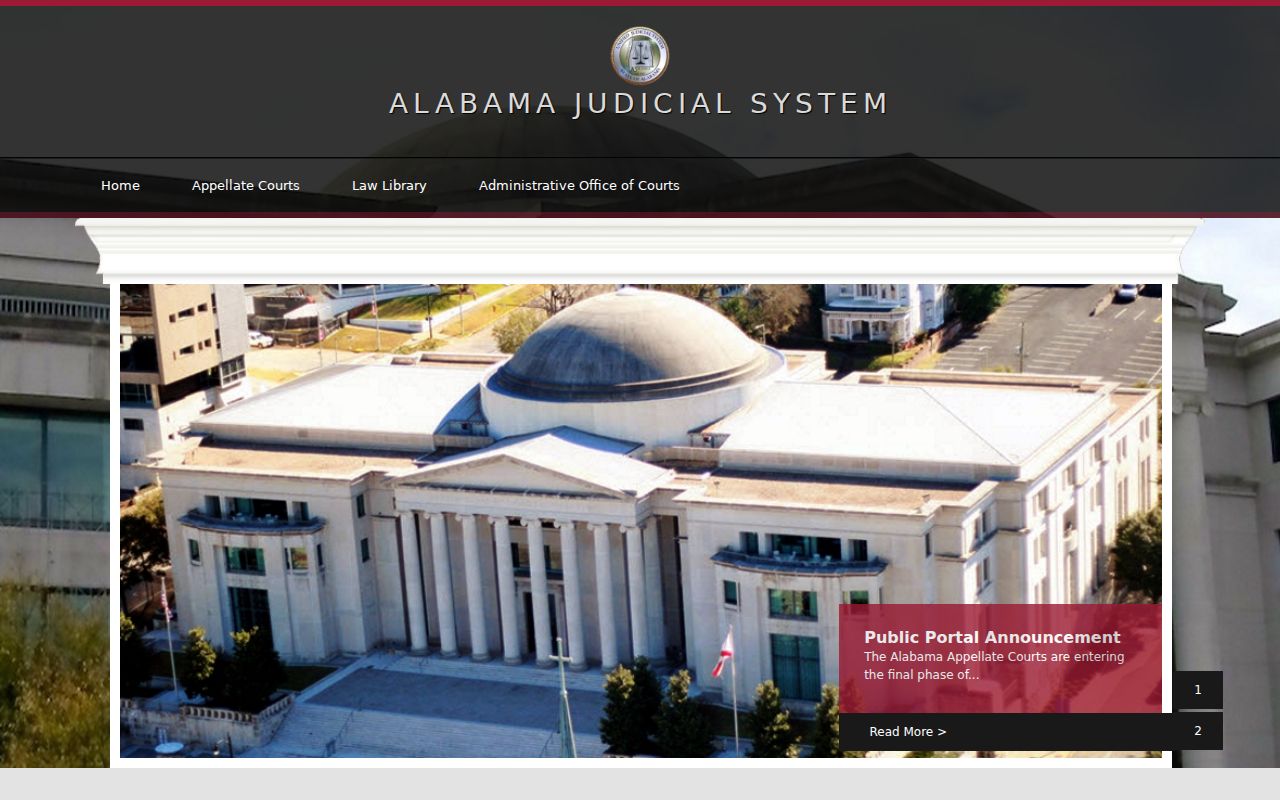 Alabama court system source for Winston County criminal dockets