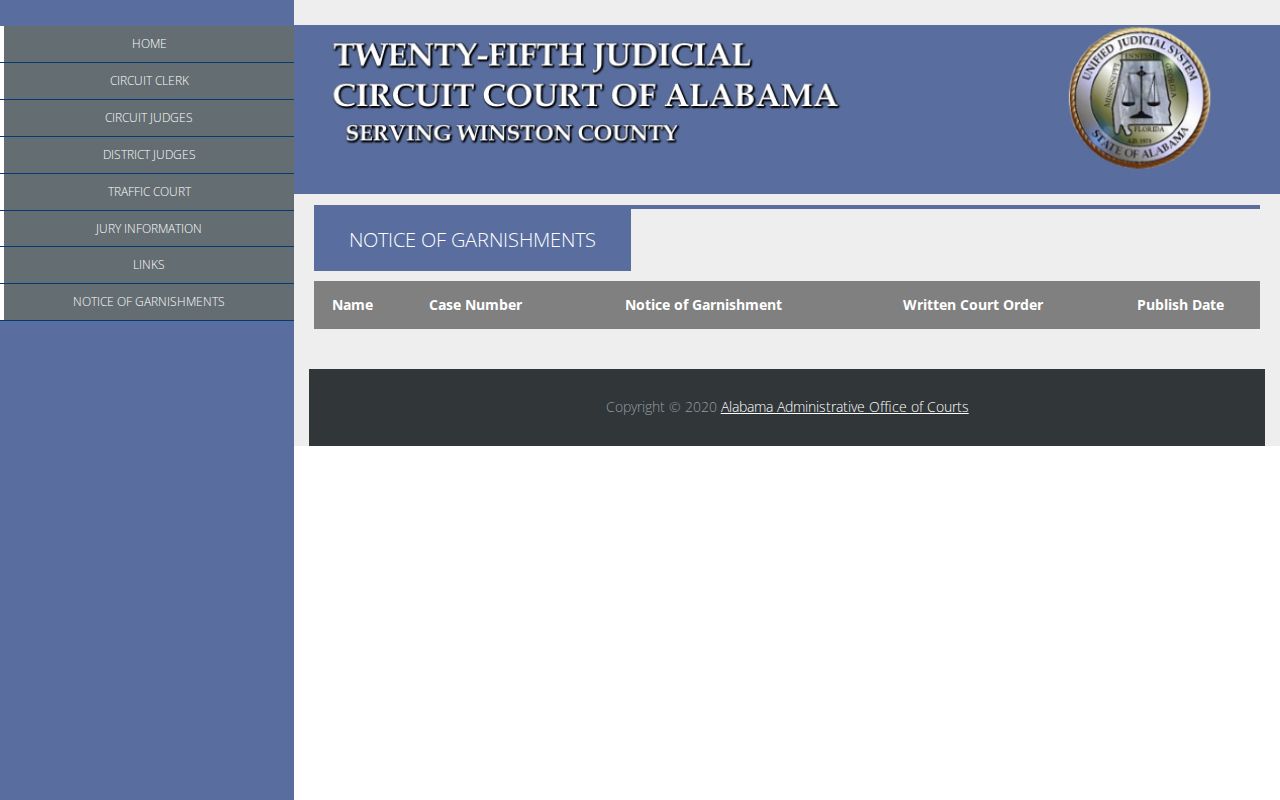 Winston County court notice distinguished from criminal docket records