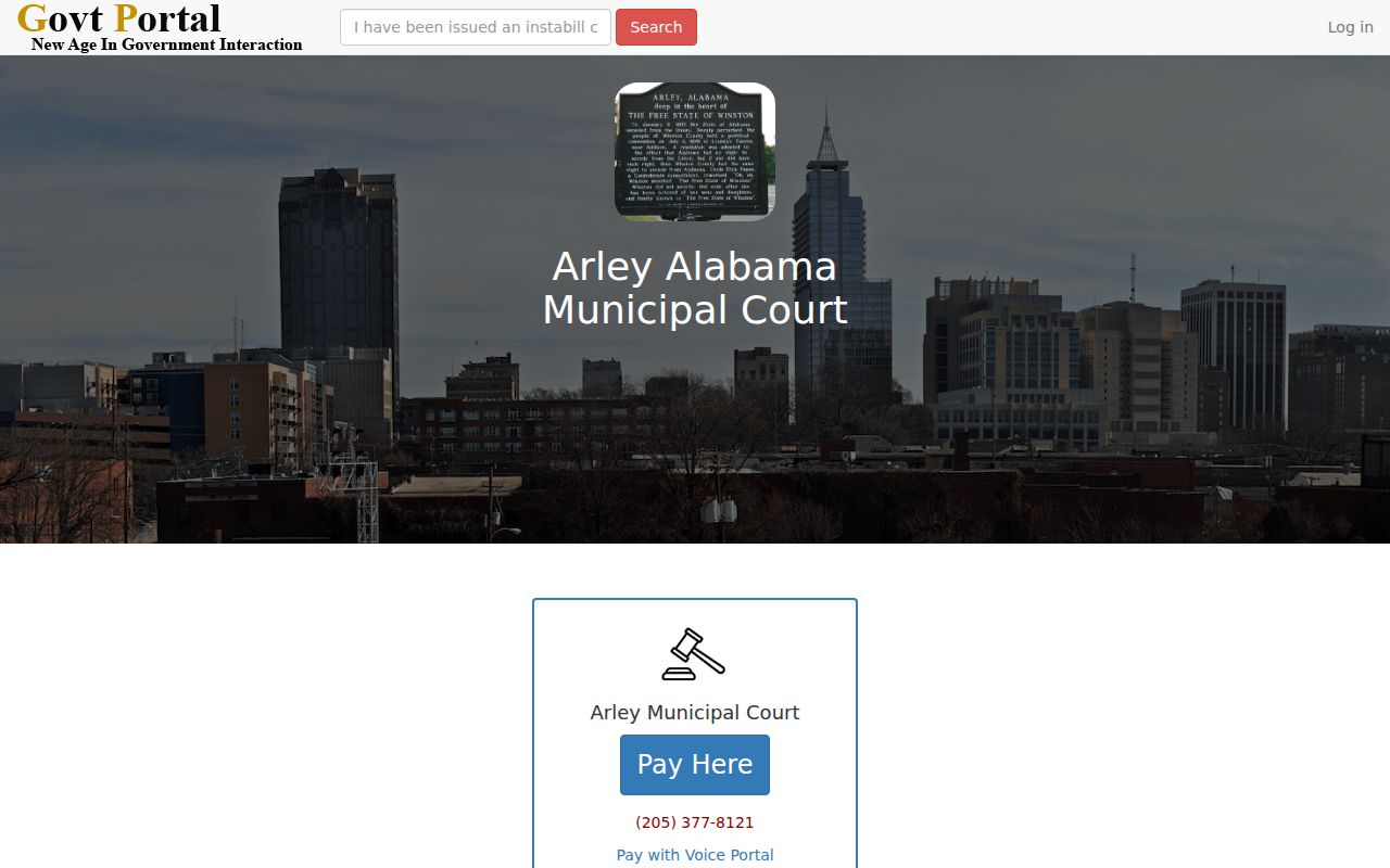 Arley court docket municipal government portal